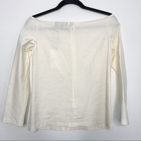 Theory Aprine Stretch Linen Off The Shoulder Top S - Picture 3 of 8